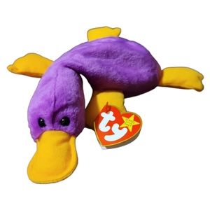 Vtg 93 Patti Platypus Ty Rare Errors PE Pellets Beanie Baby